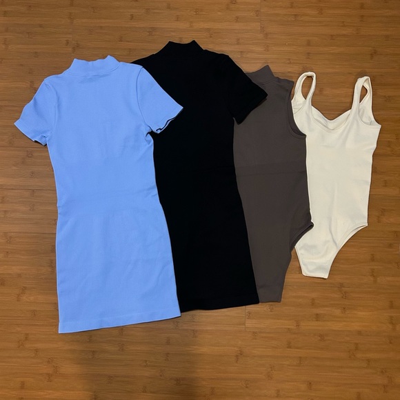 Dress and Bodysuit Bundle - Black, Cream, Blue, and Brown - Picture 4 of 4